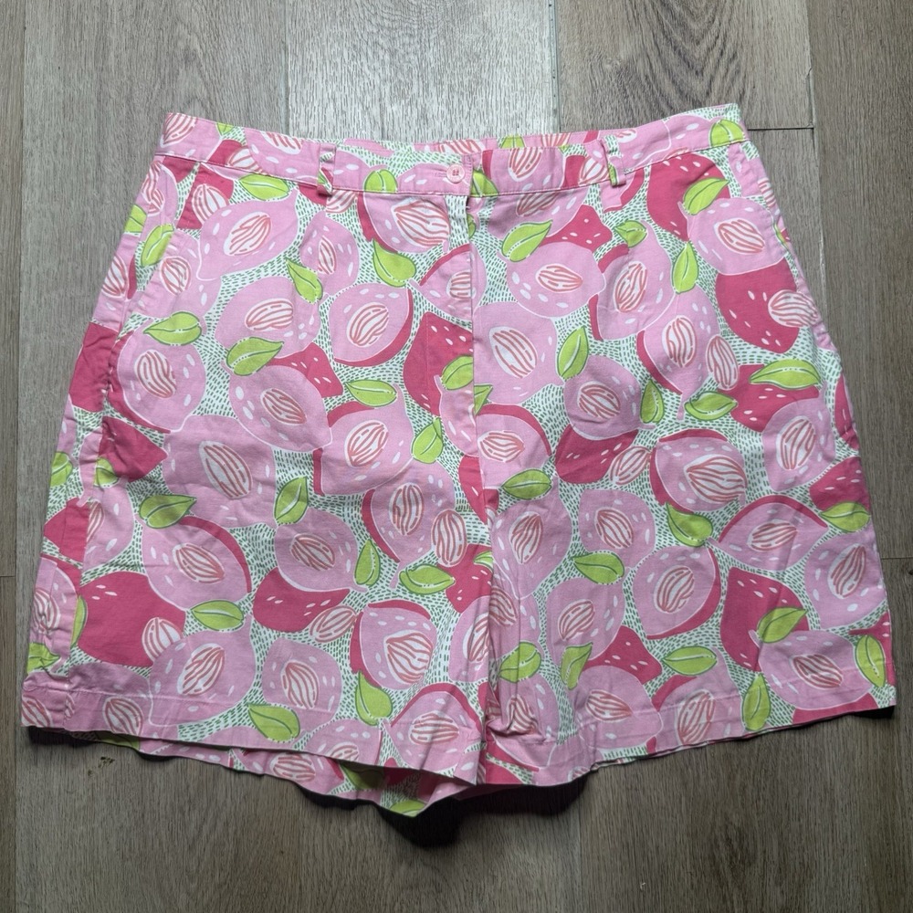 Lilly Pulitzer Callahan Floral High Wasted‎ Print Shorts Size 12 Colorful